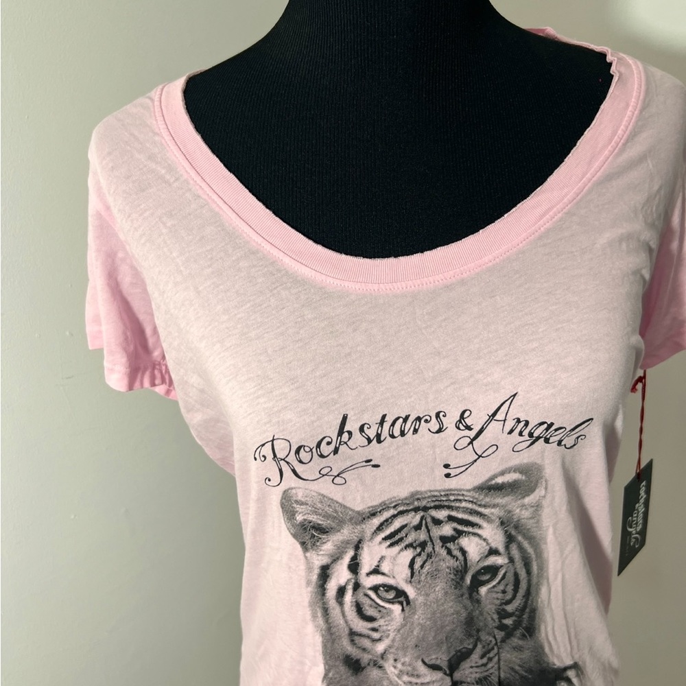Made in L.A. Rockstars & Angels Cotton Short Sleeved T-Shirt Tee Large NWT - Picture 2 of 9